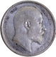 Lakhi and ghost Impression Silver One Rupee Coin of King Edward VII of Calcutta Mint of 1905.