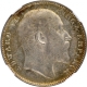 Extremely Rare Silver One Rupee Coin of King Edward VII  of Bombay Mint of 1910, 09 seen behind last numerals 10.