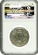 NGC Graded Silver One Rupee Coin of King George V of Calcutta Mint of 1915.