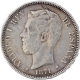 Silver Five Pesetas Coin Ruler Amadeo I of Spain.