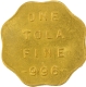 Rare Gold One Tola or Token of Pre-Independence Issue of Bombay Mint.