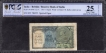 One Rupee Banknote of King George V Signed by J W Kelly of 1935 graded as 25 Very Fine Details by PCGS.