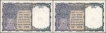 Consecutive Pair of Black Serial Numbered One Rupee Bank Notes of King George VI Signed by C E Jones of 1944.