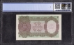 Graded by PCGS 64 Choice UNC Details Five Rupees Banknote of King George VI Signed by C D Deshmukh of 1944.