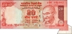 Extra Paper Error Twenty Rupees Banknote Signed by D Subbarao of Republic India of 2011.