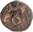 Copper Dinar Coin of Toramana II of Kidara of Kashmir.