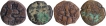 Copper Drachma Coins of Loharas of Kashmir.