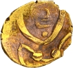 Chikvirappa Wadiyar Gold Fanam Coin Struck at Marcera of Coorg State.