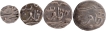 A Set of Four Silver Coins of Dulep Singh of Pratapgarh State.