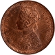 Uncirculated Copper One Twelfth Anna Coin of Victoria Empress of Calcutta Mint of 1898.