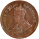 Brown Gem Uncirculated Bronze Half Pice Coin of King George V of Calcutta Mint of 1923.