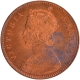 Gem Red Uncirculated Copper One Quarter Anna Coin of Victoria Empress of Calcutta Mint of 1893.