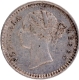 Die Doubling Silver Two Annas Coin of Victoria Queen of Bombay Mint of 1841.