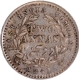 Die Doubling Silver Two Annas Coin of Victoria Queen of Bombay Mint of 1841.