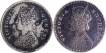 Silver Two Annas Coins of Victoria Queen and Empress of Bombay and Calcutta Mint of 1862 and 1883.