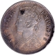 C Incused Silver Quarter Rupee Coin of Victoria Empress of Calcutta Mint of 1883 with Toning.