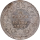 C Incused Silver Quarter Rupee Coin of Victoria Empress of Calcutta Mint of 1897.