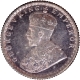 Gem Uncirculated Silver Quarter Rupee Coin of King George V of Calcutta Mint of 1918 with Toning.