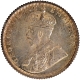 Gem Uncirculated Silver Quarter Rupee Coin of King George V of Calcutta Mint of 1929 with Toning.