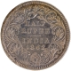 Scarce Silver Half Rupee Coin of Victoria Queen of Calcutta Mint of 1862.