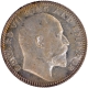 Silver Half Rupee Coin of King Edward VII of Calcutta Mint of 1906 with Toning.