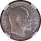  NGC AU 58 Graded Silver Half Rupee Coin of King Edward VII of Calcutta Mint of 1907.