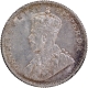 Silver Half Rupee Coin of King George V of Bombay Mint of 1914.