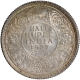 Silver Half Rupee Coin of King George V of Calcutta Mint of 1927.