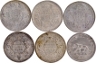 Silver and Nickel One Rupee Coins of King George VI of Bombay and Lahore Mint of Different Years.