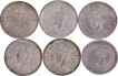 Silver and Nickel One Rupee Coins of King George VI of Bombay and Lahore Mint of Different Years.