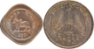 Copper  Nickel Half Anna and Half Rupee Coins of Bombay & Calcutta Mint of Republic India.