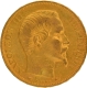 Gold Twenty Francs Coin of Nepoleon III of France of 1859.