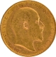 Gold Sovereign Coin of King Edward VII of United Kingdom of 1904.