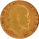 Gold Half Sovereign Coin of King Edward VII of United Kingdom of 1908.