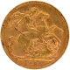 Gold Sovereign Coin of King Edward VII of United Kingdom of 1908.