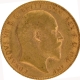 Gold Sovereign Coin of King Edward VII of United Kingdom of 1909.