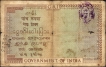 Five Rupees Banknote of King George V Signed by J B Taylor of 1925 printed in England.