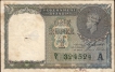 One Rupee Banknote of King George VI Signed by C E Jones of 1944.