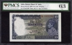 PMCS Graded 63 UNC Ten Rupees Banknote of King George VI Signed by J B Taylor of 1938