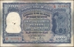 One Hundred Rupees Banknote Signed by B Rama Rau of Republic India of 1953 of Calcutta Circle.