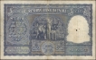 One Hundred Rupees Banknote Signed by B Rama Rau of Republic India of 1953 of Calcutta Circle.