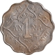 Uncirculated Cupro Nickel One Anna Coin of King Edward VII of Bombay Mint of 1907.