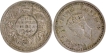 Scarce Silver One Rupee Coin of King George VI of Bombay Mint of 1944.