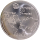 Silver Ten Dollars Coin of Queen Elizabeth II of Montreal Olympics of Canada of 1976.