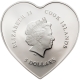 Proof Silver Five Dollars Coin of Cook Islands 2019 Silver Hearts Series.