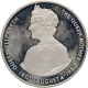 Silver Fifty Pence Coin of Queen Elizabeth II of Falkland Islands of 1980.