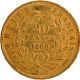 Gold Twenty Francs Coin of Napoleon III  of 1860 of France.