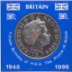 Copper Nickel Five Pounds Coin of 50th Birthday of Prince of Wales of 1998.