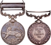 Pair of North West Frontier and Long Service Good Conduct Medals from Kumaon.