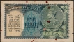 One Rupee Banknote of King George V Signed by J W Kelly of 1935.